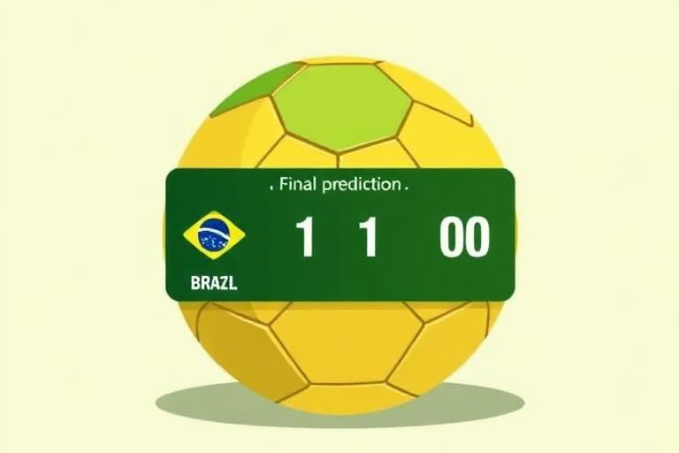 Ilustração de uma bola de futebol com placar de palpite